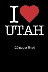 I love Utah notebook 120 pages lined