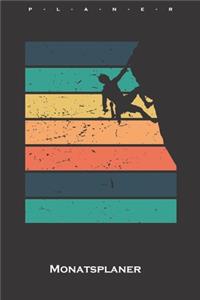 Klettern Retrohintergrund Monatsplaner