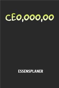 CEO, OOO, OO - Essensplaner: Wochenplaner für eine gesunde Küche - perfekt zum Tracken oder Vorausplanen geeignet!