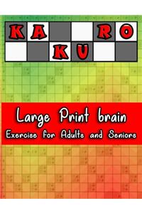 Kakuro Large Print brain Exercise for Adults and Seniors