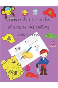 J'apprends à écrire des lettres et des chiffres avec pirates