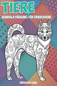 Mandala Färbung für Erwachsene - Einfaches Level - Tiere