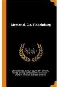 Memorial, G.a. Finkelnburg