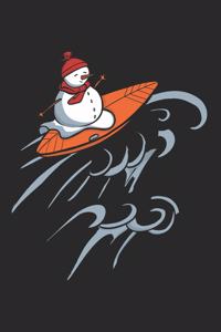 Surfing Snowman