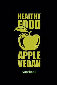 Healthy Food Apple Vegan Notebook