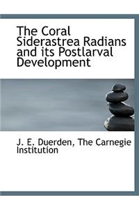 The Coral Siderastrea Radians and Its Postlarval Development