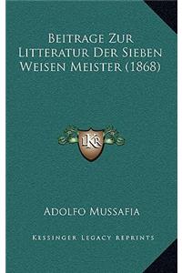 Beitrage Zur Litteratur Der Sieben Weisen Meister (1868)