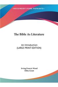 The Bible as Literature