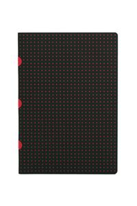 Black on Red / Black on Red (set of two) A5 Lined Notebooks