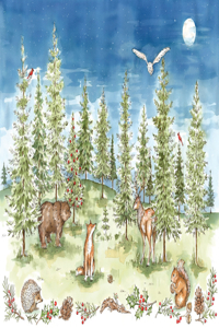 Woodland Wonder Deluxe Boxed Holiday Cards (20 Cards, 21 Self-Sealing Envelopes)