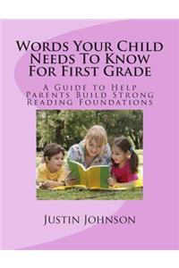 Words Your Child Needs to Know for First Grade