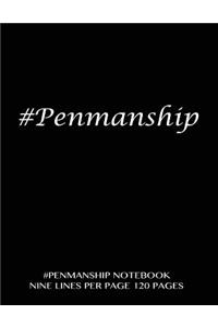 #Penmanship Notebook - nine lines per page, 120 pages