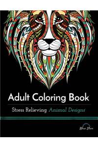 Adult Coloring Book Stress Relieving Animal Designs