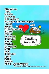 skilaboð frá Home litabók 20 auður kveðja spilahrappur í bók muna fjölskyldan Húsið stóll eldhús Taflan kakó matur gluggar bók Þrif Taflan ljós rúm meira eftir listamanni Grace Divine