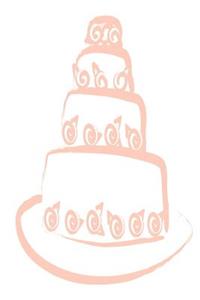 Wedding Journal Peach Wedding Cake