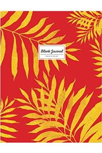 Blank Journal (Diary, Notebook) - Tropical Red and Gold
