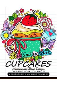 CUPCAKES Coloring Book for Adults