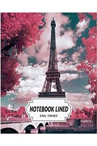 Red Eiffel Notebook: Lined Notebook / Journal / Diary