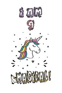 Unicorn Journal I am 9 & Magical!