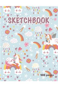 Unicorn Sketchbook 200 pages