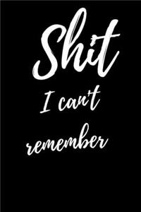 Shit I Can't Remember