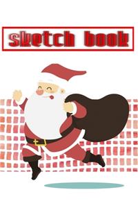 Sketch Book For Drawing Gold Christmas Gift