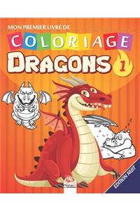 Mon premier livre de coloriage - Dragons 1 - nuit