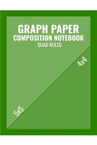 Graph Paper Composition Notebook Quad Ruled: Graphing Coordinate Grid 5x5 4x4 Doubled Sided