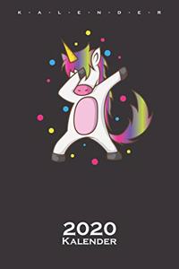 dabbing Einhorn Unicorn Kalender 2020