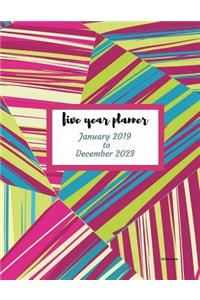 2019 - 2023 Stripewaves Five Year Planner: 2019-2023 Monthly Schedule Organizer - Agenda Planner for the Next Five Years/60 Months Calendar - 8.5 X 11 Inches