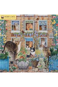 Ivory Cats Wall Calendar 2018 (Art Calendar)
