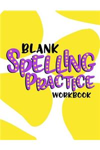 Blank Spelling Practice Workbook