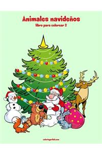 Animales navideños libro para colorear 2