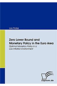 Zero Lower Bound and Monetary Policy in the Euro Area