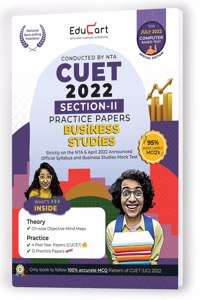 Educart NTA CUET Business Studies Section II Practice Papers Book for July 2022 Exam (Strictly based on the Latest Official CUET-UG Syllabus)