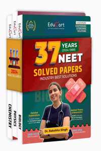 Educart NEET 37 Years Physics, Chemistry and Biology Solved Papers (PYQs) Chapterwise and Topicwise for NEET 2025 Exam