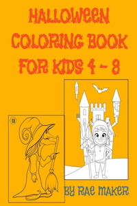 Halloween Coloring Book for Kids 4 - 8