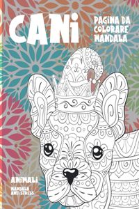 Pagina da colorare Mandala - Mandala Anti stress - Animali - Cani