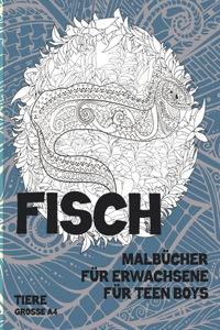 Malbücher für Erwachsene für Teen Boys - Grosse A4 - Tiere - Fisch