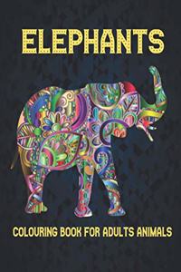 Elephants Colouring Book for Adults Animals