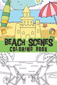 Beach scenes coloring book