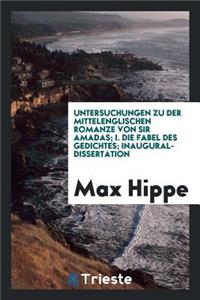 Untersuchungen Zu Der Mittelenglischen Romanze