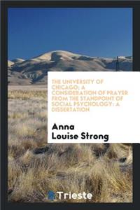 A Consideration of Prayer from the Standpoint of Social Psychology