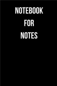 Notebook for Notes