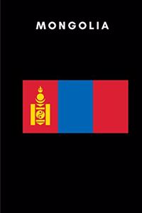 Mongolia: Country Flag A5 Notebook to write in with 120 pages