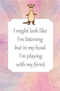 Thick Journal - Notebook (120 Pages) - Ferret Mom, Ferret Gifts