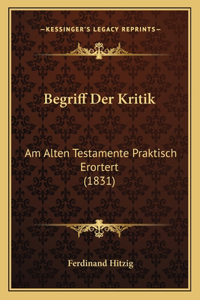 Begriff Der Kritik