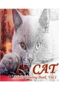 Cat: Adults Coloring Book Vol.1: An Adult Coloring Book of Cats in a Variety of Styles