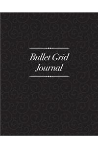 Bullet Grid Journal: Black Swirl, 150 Dot-Grid Pages, 8-X10-