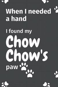 When I needed a hand, I found my Chow Chow's paw